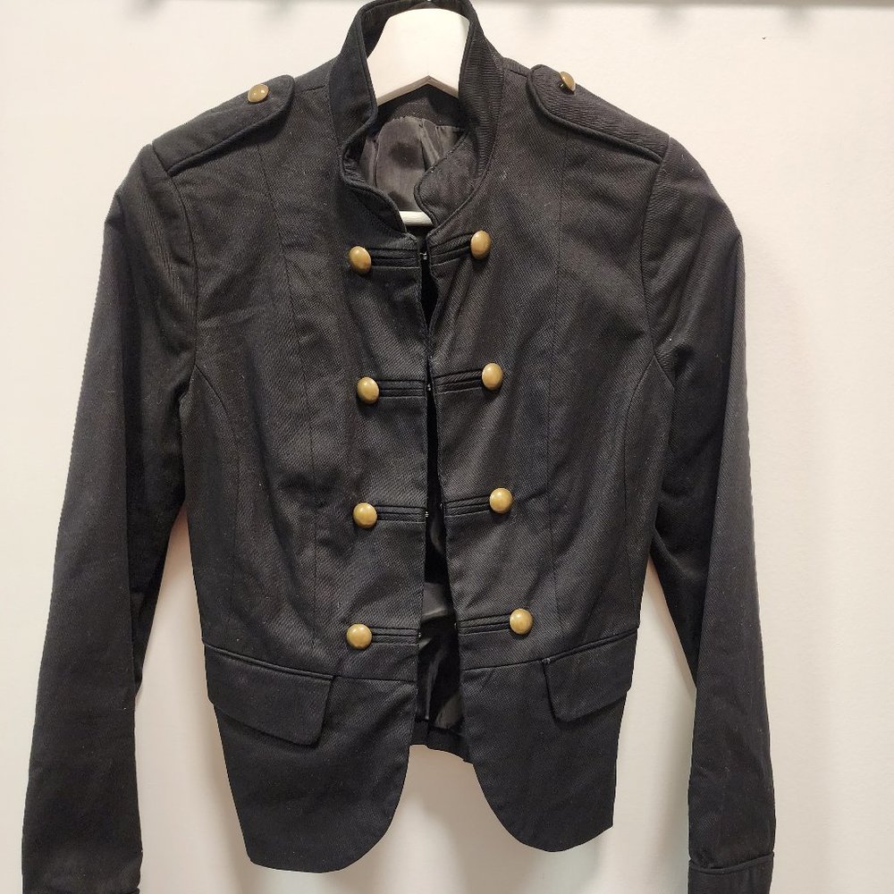 Cropped black drum line like new jacket